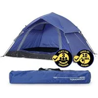 Lumaland Kuppelzelt Wurfzelt Zelt für 3 Personen 210x190x110cm, Leichtes Pop Up Wurfzelt, 2-3 Personen Kuppelzelt, Wasserdicht