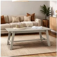 IDIMEX Couchtisch LUZERNA, Wohnzimmertisch 45x60 cm aus Massivholz, moderer Sofatisch grau