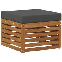 vidaXL Sofaelement Outdoor-Fußhocker Massivholz Natur (1 St)