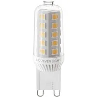 Forever Light LED-Leuchtmittel Lampe G9 3.6W 440lm Kaltweiß 6000K Keramik Energieklasse E, Kaltweiß, Keramikgehäuse für optimale Wärmeableitung