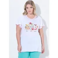 MIAMODA T-Shirt T-Shirt A-Linie Parfum-Motiv Halbarm