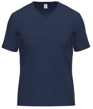 AMMANN - Cotton & More V-Shirt 1/2 Arm nightblue - Gr. - 5