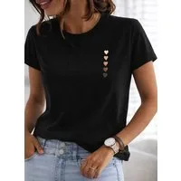 RMK T-Shirt Damen Shirt Classic Basic Herz aus Baumwolle