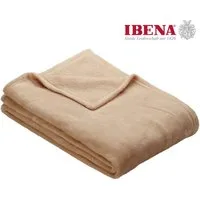 Wohndecke Uni Fleecedecke Olbia, IBENA, einfarbig schick, Kuscheldecke