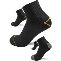 sogzz Arbeitssocken 6-12 Paar Herren Quarter Arbeit Socken verstärkt 75% Baumwolle (Modell: sogzz WORK Quarter Basic (halbhohe Kurzsocken), 6-Paar)