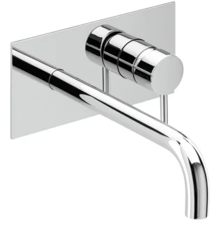 Herzbach nano Waschtisch Wandarmatur 180x80 gebogener Auslauf 240, Chrom, 22.120758.1.01 22.120758.1.01