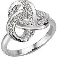 Firetti Fingerring Schmuck Geschenk Silber 925 Silberring Knoten, mit Zirkonia (synth)