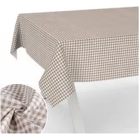 ANRO Tischdecke aus Textil mit klassischem Motiv Tischtuch Tischwäsche wasserabweisend (Einzelstück 1-tlg), auch als Gartentischdecke - mit Schutzschicht