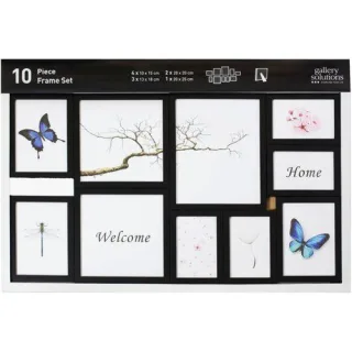 Nielsen 10er Frame Set schwarz Kunststoff Wechselrahmen 8999176