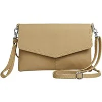Caspar Clutch Abendtasche Leder Damen Umhängetasche - PREMIUM LINE - Modell No.322, aus 100% gewaschenem Echtleder aus Italien - samtig weich & nachhaltig