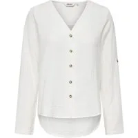 ONLY Langarmbluse ONLTHYRA LIFE V-NECK L/S SHIRT NOOS WVN Baumwolle, regular fit