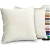 Beautex Kissenhüllen Samt 2er Set, Premium Kissenbezug, Sofa- und Dekokissen, (2 Stück), extra weich, viele Farben und Größen, verdeckter Reißverschluss