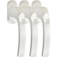 Häusler Onlinehandel GmbH Fenstergriff Fenstergriff Sets FG 6 Weiss mit Druckknopf Fenstergriffe, 3 x Fenstergriff, L: 13.5 cm, 90 Grad Rasterung