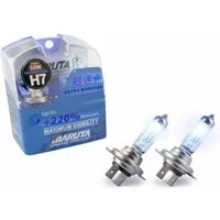 MARUTA KFZ-Ersatzleuchte ULTRA BOOSTER H7, PX26d, H7 55W 3800K, 220% mehr Licht, langelebige Xenon Effekt Halogen Lampen