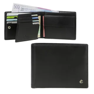 Geldbörse Herren 12 Kartenfächer RFID Harry – Leder schwarz | Esquire Portemonnaie mit Münzfach quer für Männer 2244-49
