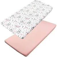 TupTam Spannbettlaken Baby Spannbettlaken Spannbetttuch für Babybett Kinderbett 2er Pack