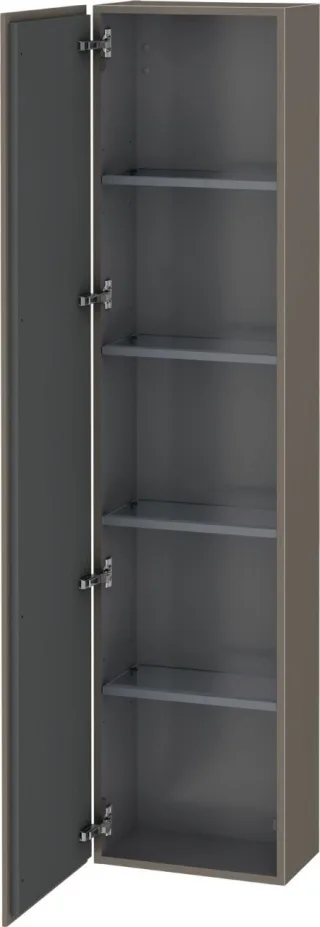 Duravit L-Cube Hochschrank Flanell Grau Seidenmatt 400x243x1760 mm - LC1170L9090 LC1170L9090