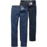 Arizona Stretch-Jeans John (Packung, 2-tlg) gerade Beinform, niedrige Leibhöhe, mit Five-Pocket-Konfiguration