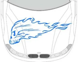 Autoaufkleber für die Motorhaube "skull flame"