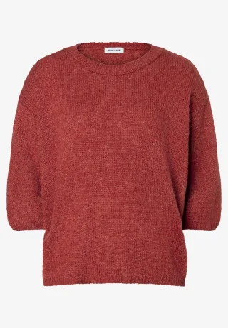 MORE & MORE - Halbarm-Pullover orange - Gr. - 38