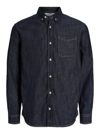 JACK&JONES - JJEBROOK JJOXFORD SHIRT AKM 990 NOOS Blue Denim - Gr. - M