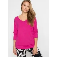 bonprix Oversize-Shirt weite Passform, 3/4-Ärmel, weiter Ausschnitt, aus Viskose