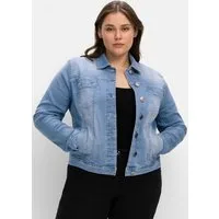 Sheego Allwetterjacke Jeansjacke Langarm in modisch kurzer Form