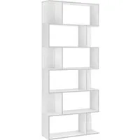 en.casa Bücherregal, »Borrby« Standregal 192x80x24cm Weiß