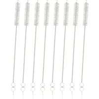 Bestlivings Reinigungsbürste 06160 Strohhalmbürste 20cm, Trinkhalme, Schläuche, Düsen, Milchschläuche, Kaffeevollautomaten, (Mehrpack, 8-tlg), 20cm (8er Pack) Nylon Borsten Schlauchbürste für Trinkhalme
