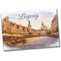 speecheese Magnet Leipzig Skyline Altes Rathaus Souvenir Souvenir Magnet
