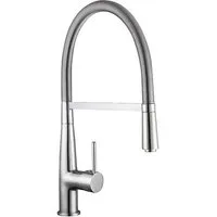 Schütte Spültischarmatur New York Wasserhahn ausziehbar, 360° schwenkbar, Chrom/Schwarz matt, Hochdruck