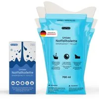 FLEXEO Campingtoilette Notfalltoilette, (5-St), Pinkelbeutel Einweg-Urinbeutel für Reisen Festivals Wandern