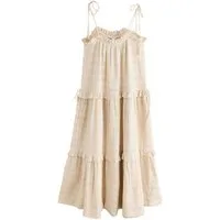 Next Strandkleid Gestuftes Maxikleid mit Karomuster (1-tlg)