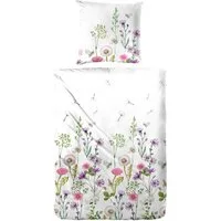 Primera Bettwäsche Renforce-Bettwäsche Oh my Garden, Renforcé, 2 teilig, mit zarten Blüten