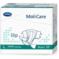 PAUL HARTMANN AG Inkontinenzslip Hartmann MoliCare Slip extra 5 Tropfen Größe L 30 Stück (Packung, 30-St., 30 Stück gesamt, 1 Packung à 30 Stück) Wiederverschließbare Klett-Klebeverschlüsse, Geruchsneutralisation