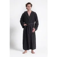 Bruno Banani Herrenbademantel Danny, Normallänge & Überlänge, auch in extra lang, Hotelbademantel, Langform, Walkfrottee, Kapuze, Gürtel, mit Logostreifen, Herren Bademantel aus 100% Baumwolle, S-4XL