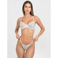Elegant Love Set: Bügel-BH BH-Set mit Tanga aus Spitze – Reizwäsche (Set, 2-tlg., mit String) Lingerie-Set für Damen – Sexy Dessous für besondere Momente
