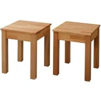 Krok Wood Hocker 2x Hocker Tomas aus Massivholz (Set)