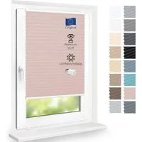 DomDeco Plissee Premium Plissee ohne Bohren, Sichtschutz, lichtdurchlässig, blickdicht, Klemmfix, Klemmfix, UV-beständig, modernes Design, stufenlos