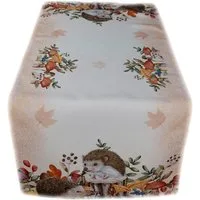 texpot Tischdecke Tischläufer Druck Igel Herbst (1-tlg)