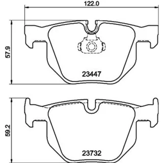 Hella Bremsbel?ge hinten BMW X5 E70 F15 X6 E71 F16 3,0