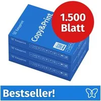 Easyprint Drucker- und Kopierpapier Kopierpapier 1500 Blatt A4 Premium Hochweiß CIE 160 Testsieger PEFC, PEFC-Zertifikat (GFA-PEFC-COC-500582)