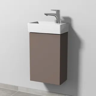 Sanipa 3way Waschtischunterbau zu Villeroy & Boch Avento Waschtisch mit 1 Tür, Taupe-Matt SP6261T