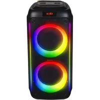 Denver BPS-458 Bluetooth-Lautsprecher (1000W Peak · 2x 10 Zoll Woofer · RGB LED · Wireless Mikrofon)