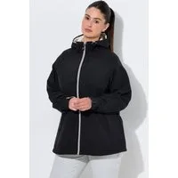 Ulla Popken Softshelljacke Softshelljacke Kapuze Zipptaschen Klettriegel