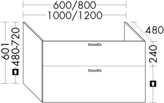 Burgbad Waschtischunterschrank System 30 Preisgruppe 1 Aqua 480x1000x480 Eisblau Matt, WYIJ100F5663 WYIJ100F5663