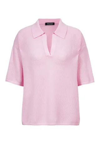 tuzzi - Pulli ROSÉ ALL DAY mit Polokragen blush - Gr. - 42