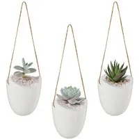 relaxdays Blumentopf Hängende Wandvase im 3er Set