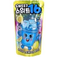 Sweet16 Softgetränk, Sweet16 Blue Lemon Ade Blaue Zitronenlimonade zuckerfrei 200ml