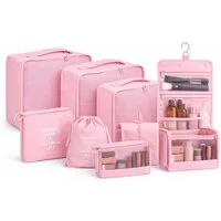 Everhomely® Kofferorganizer Kofferorganizer 8er mit Kosmetiktasche – Packtaschen Packwürfel Reisen (Set, 8er Set)